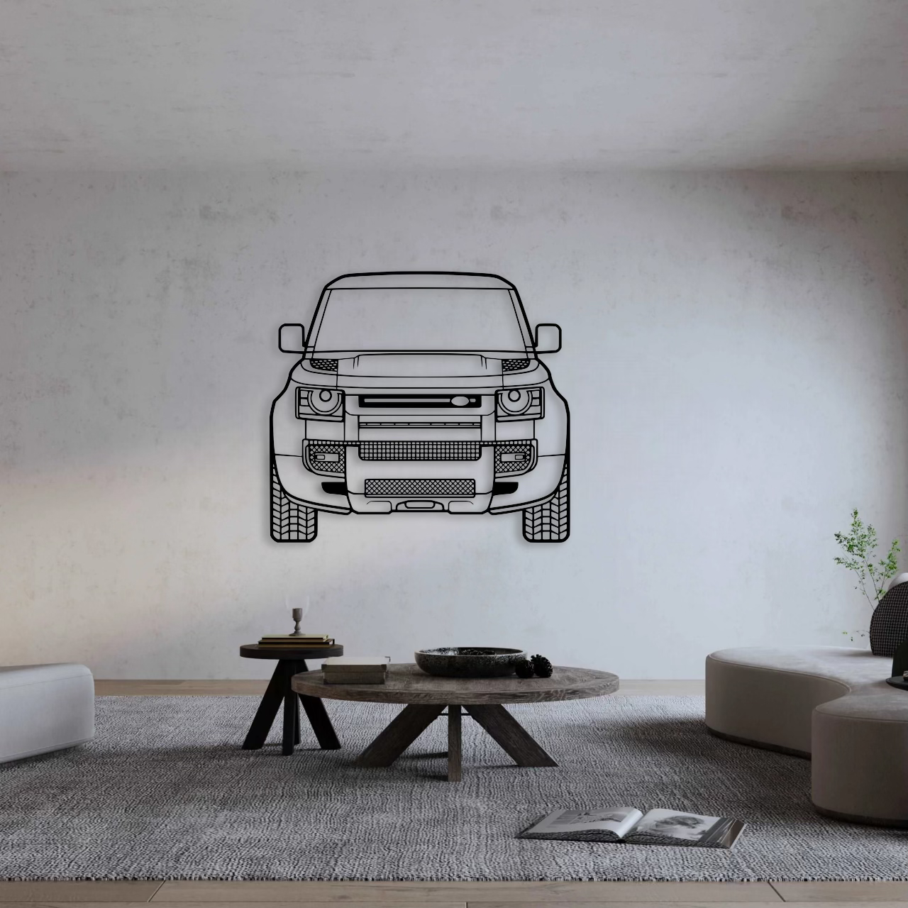 2020 Defender Front View Metal Wall Art - DopeCars
