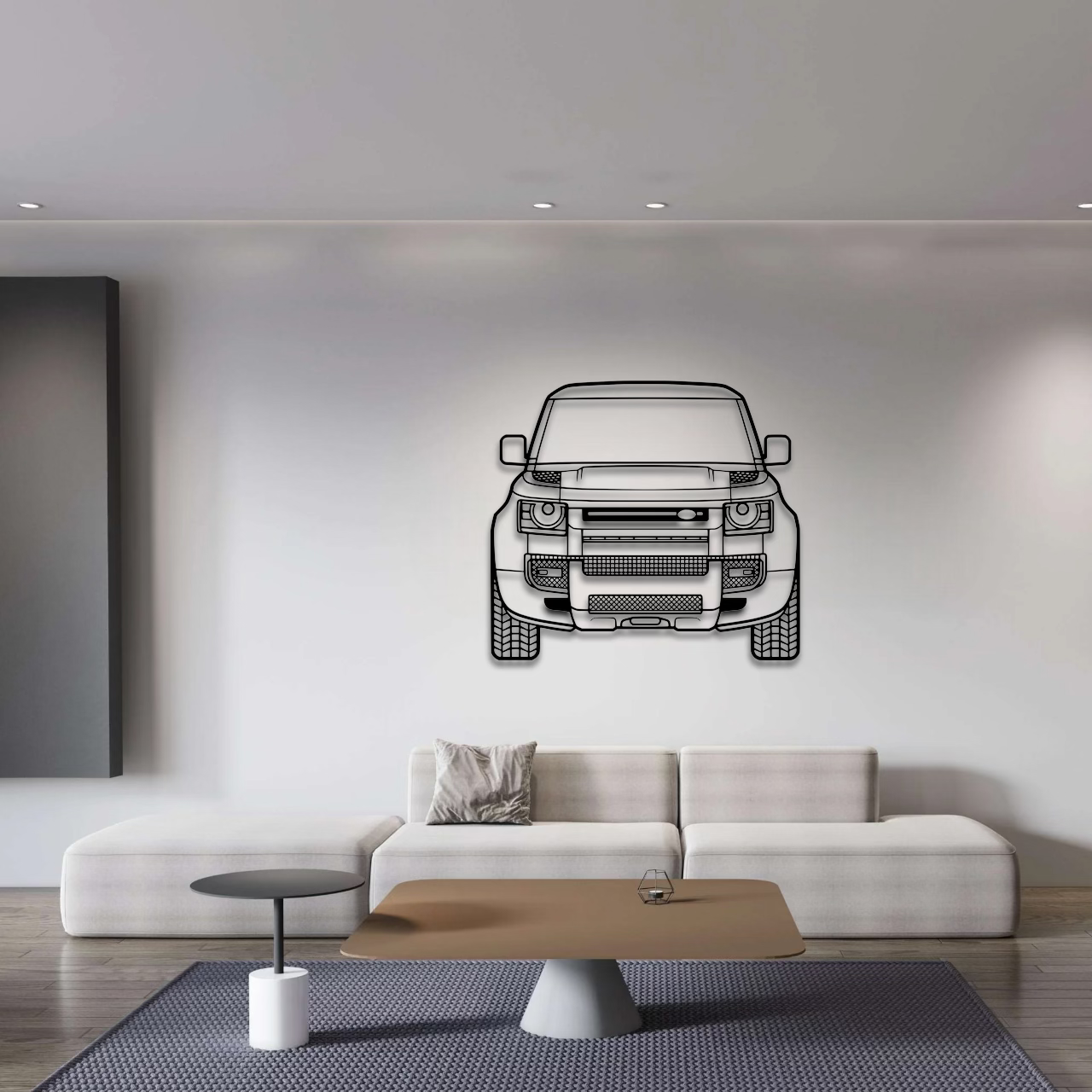 2020 Defender Front View Metal Wall Art - DopeCars