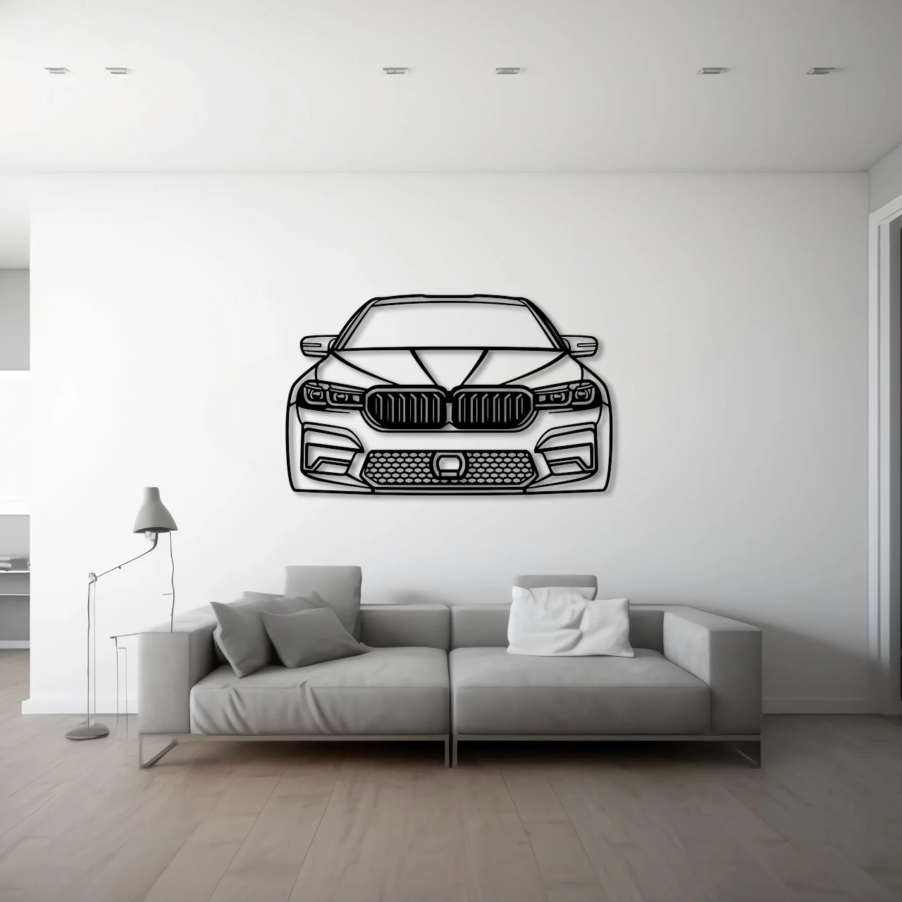 2021 M5 Competition Front View Metal Wall Art - DopeCars