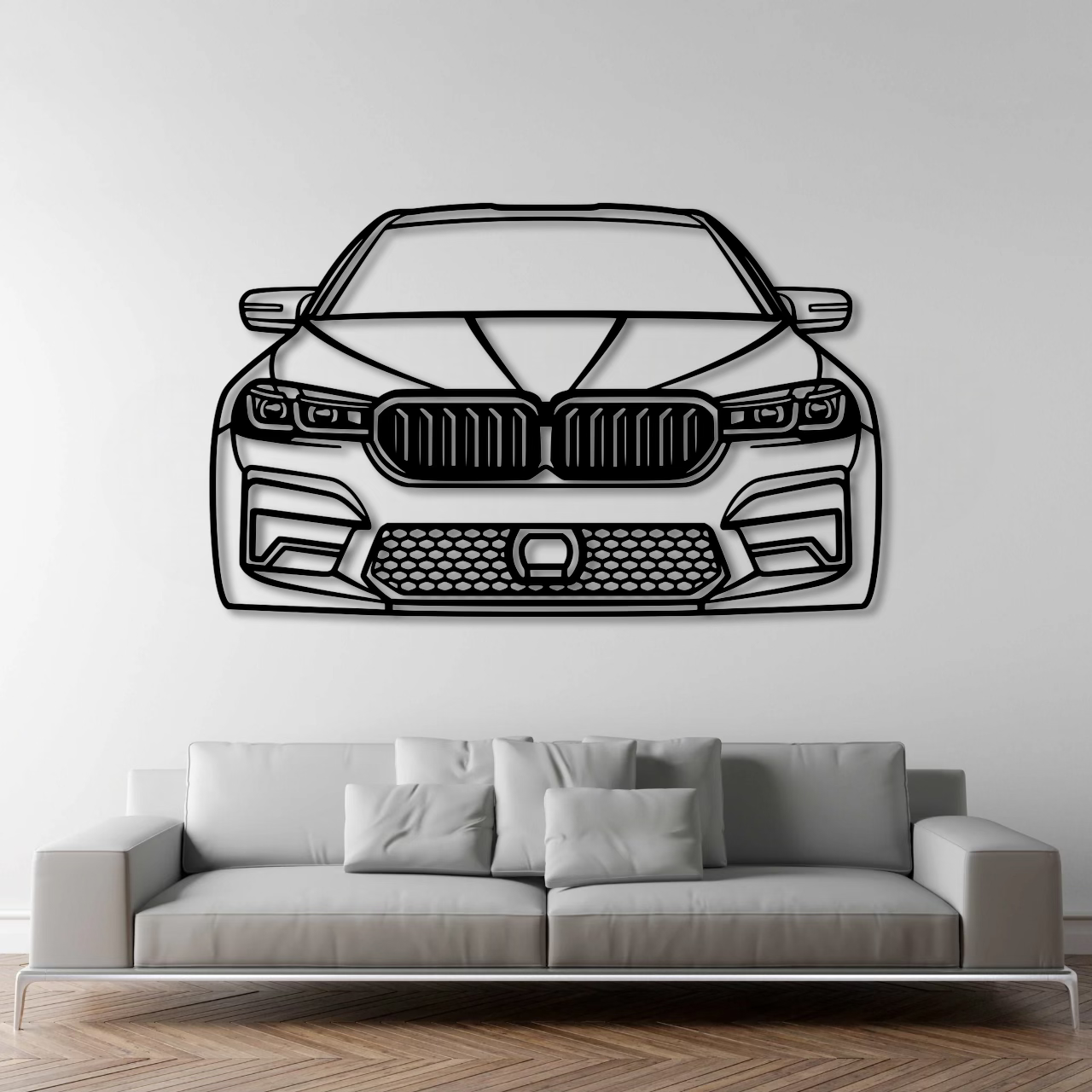 2021 M5 Competition Front View Metal Wall Art - DopeCars