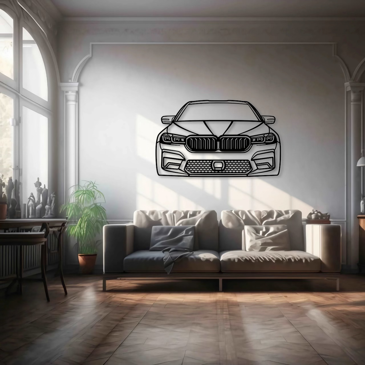 2021 M5 Competition Front View Metal Wall Art - DopeCars
