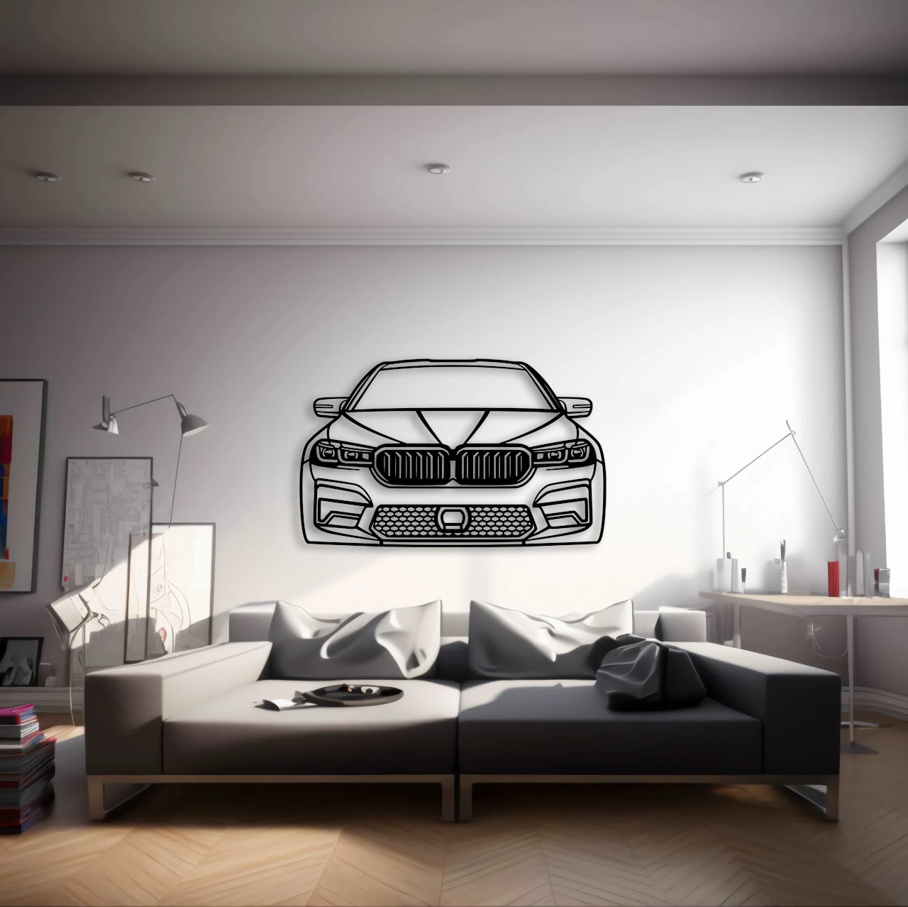 2021 M5 Competition Front View Metal Wall Art - DopeCars