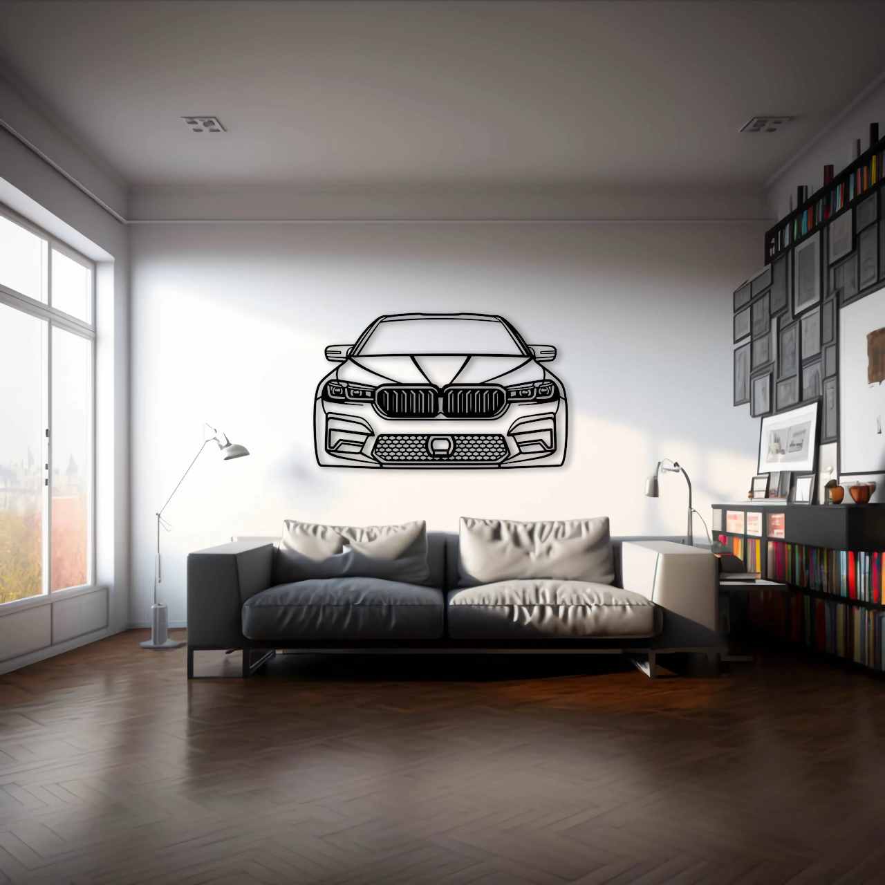 2021 M5 Competition Front View Metal Wall Art - DopeCars
