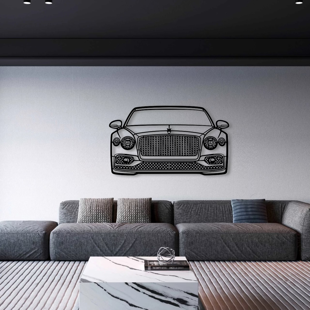 2023 Flying Spur Front View Metal Wall Art - DopeCars