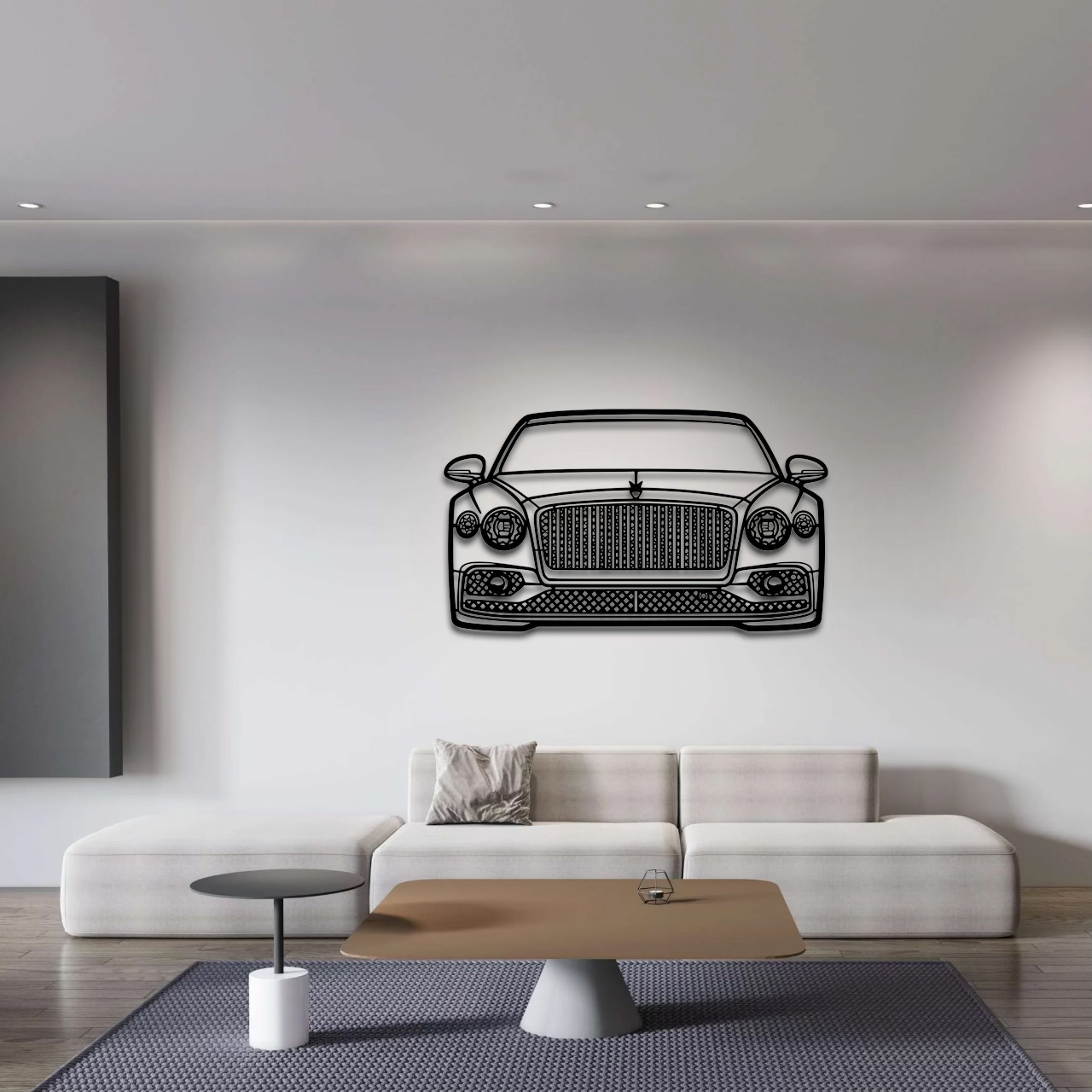 2023 Flying Spur Front View Metal Wall Art - DopeCars