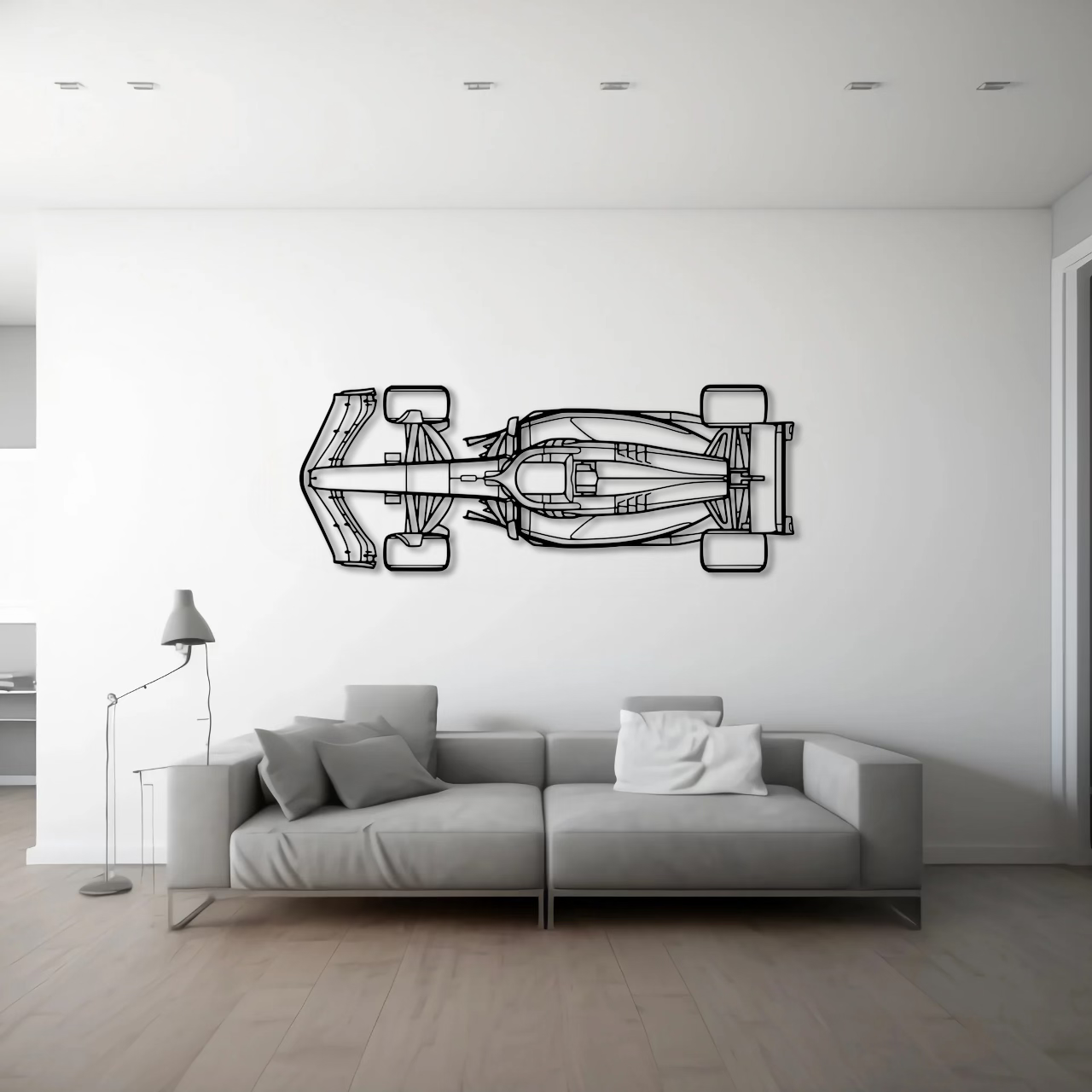 F1 Top View Metal Wall Art - DopeCars