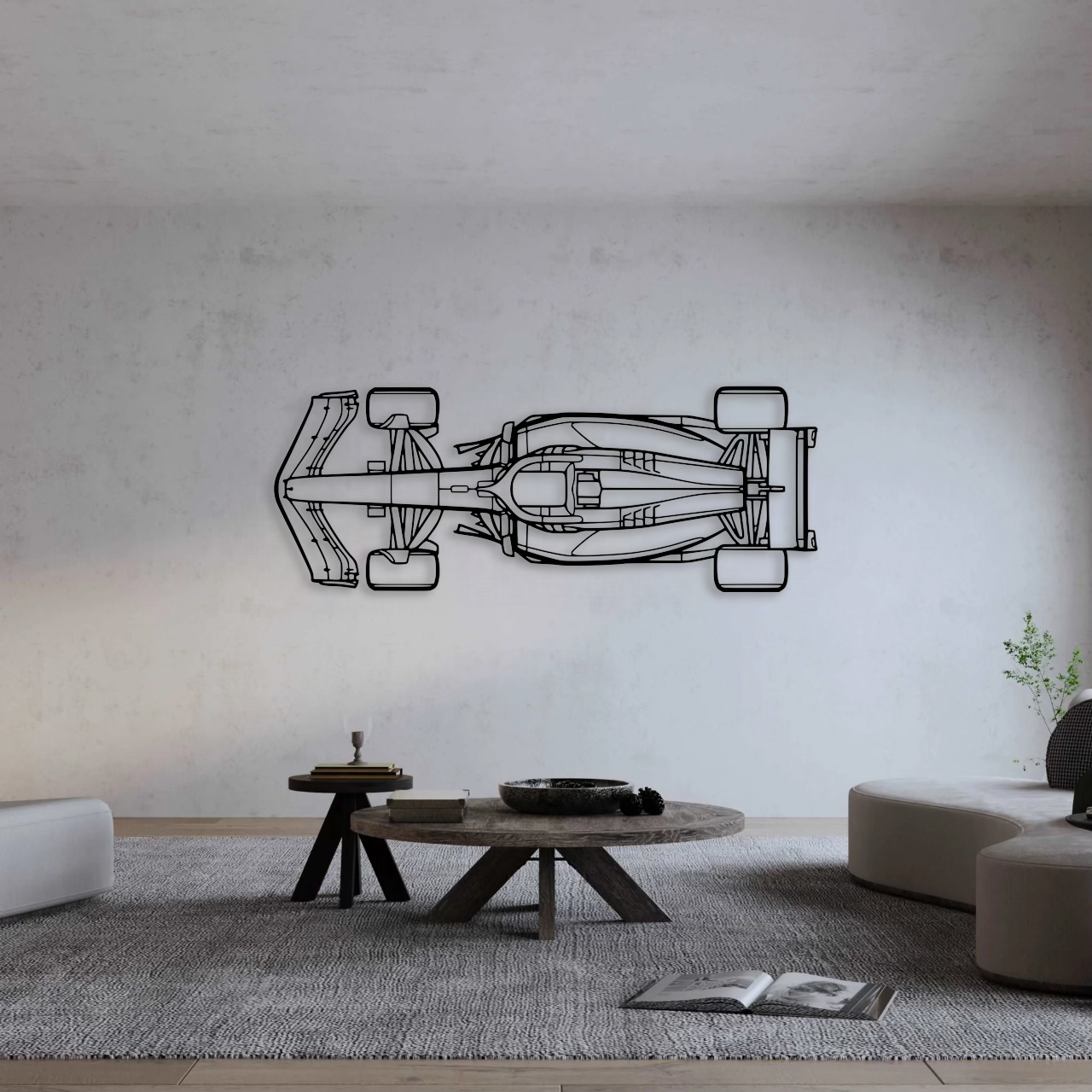 F1 Top View Metal Wall Art - DopeCars