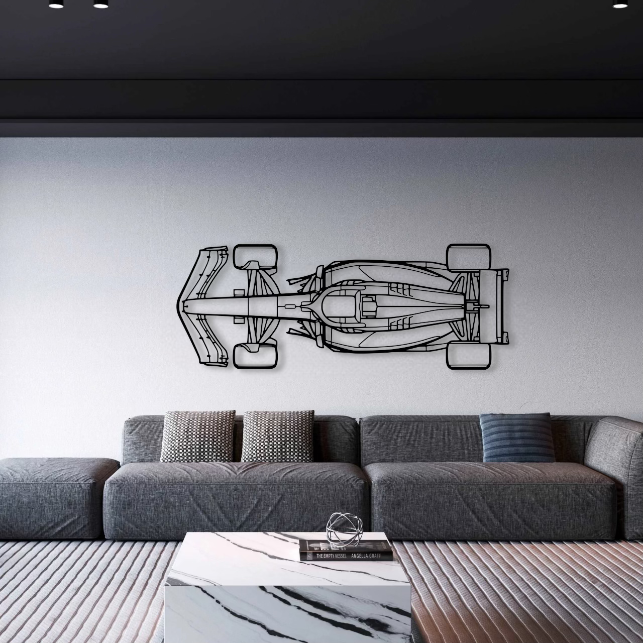 F1 Top View Metal Wall Art - DopeCars