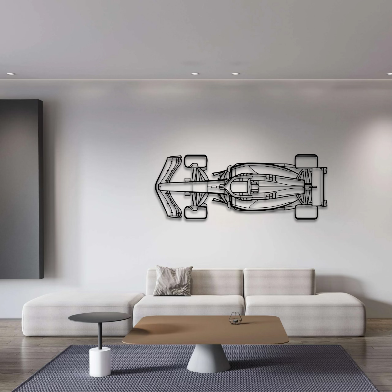F1 Top View Metal Wall Art - DopeCars