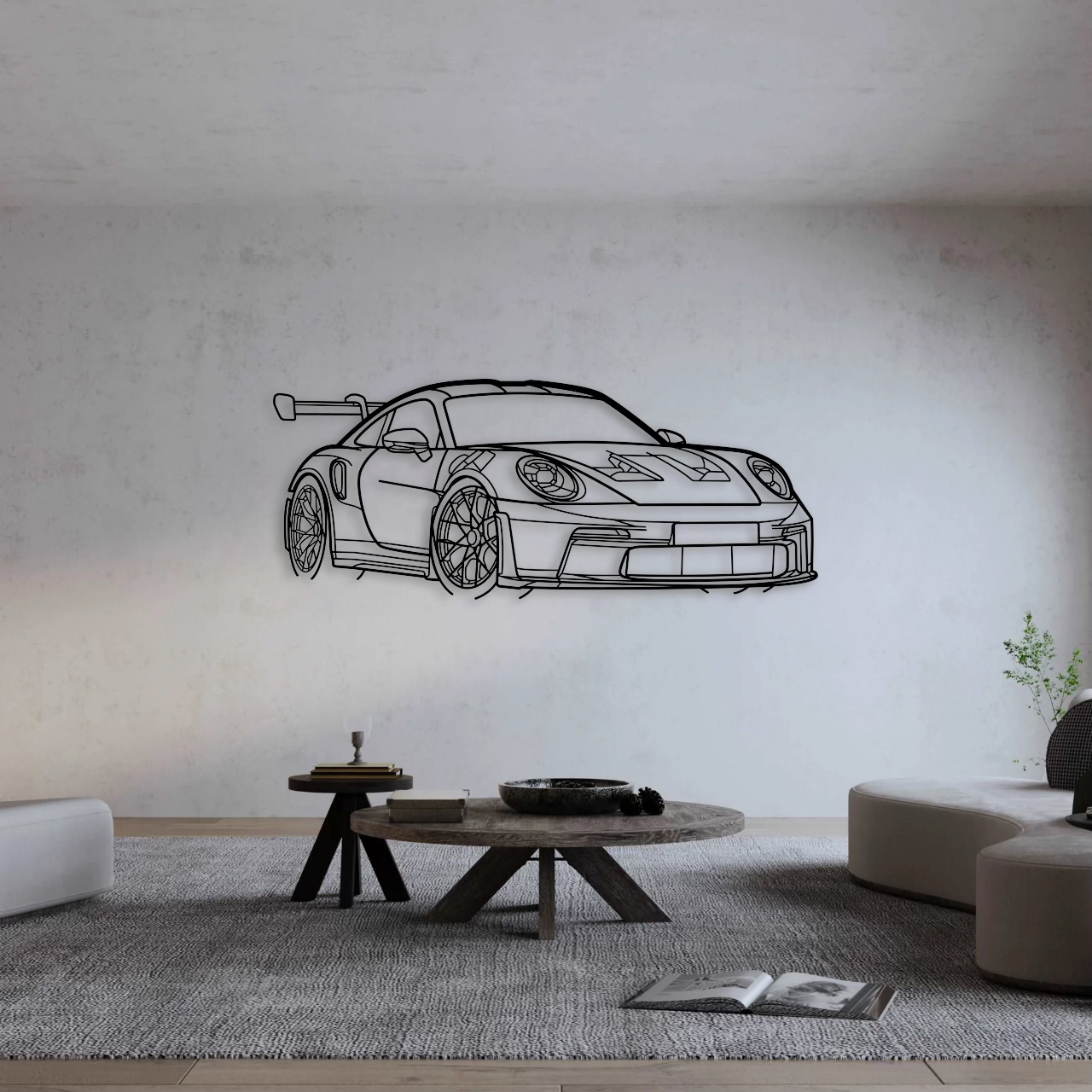 Porsche 911 (992) GT3 RS Angle Metal Wall Art - DopeCars