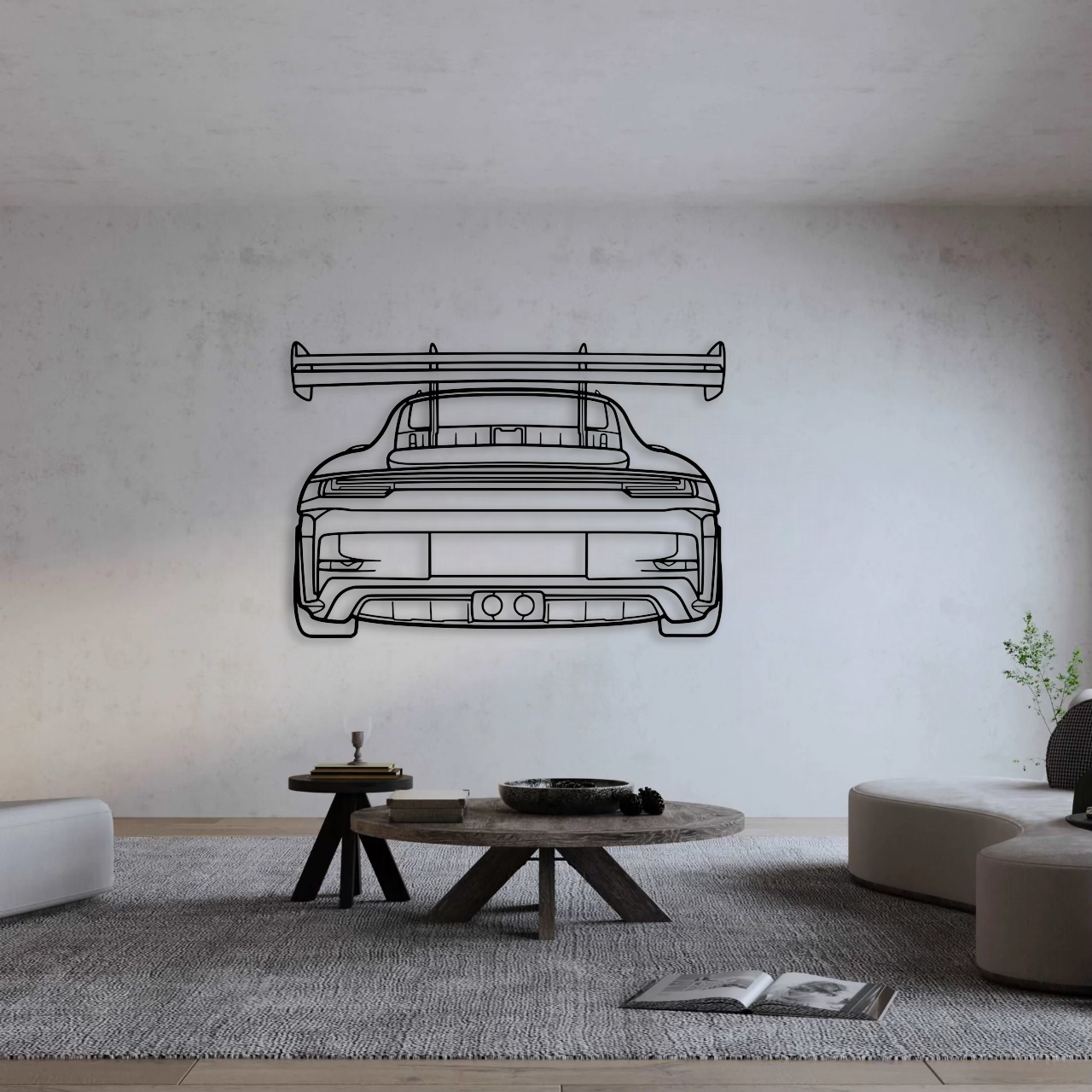Porsche 911 (992) GT3 RS Back Metal Wall Art - DopeCars