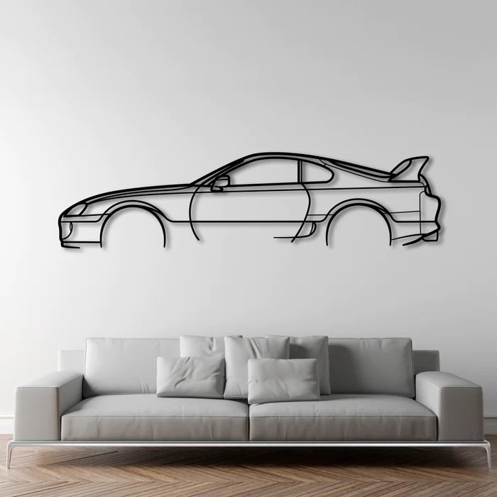 TOYOTA SUPRA MKIV METAL WALL ART - DopeCars