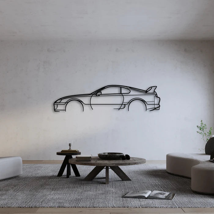 TOYOTA SUPRA MKIV METAL WALL ART - DopeCars