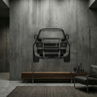 2020 Defender Front View Metal Wall Art