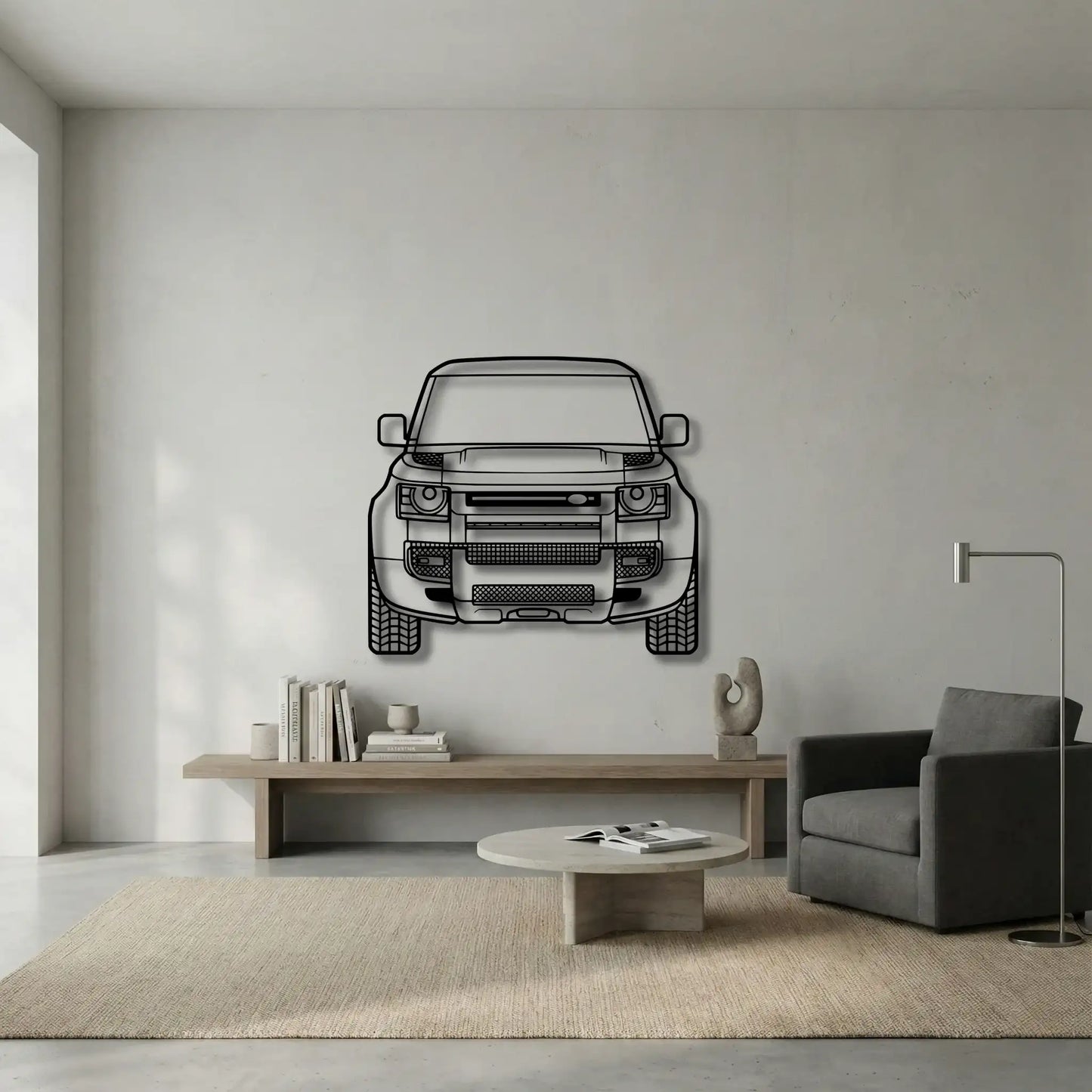 2020 Defender Front View Metal Wall Art