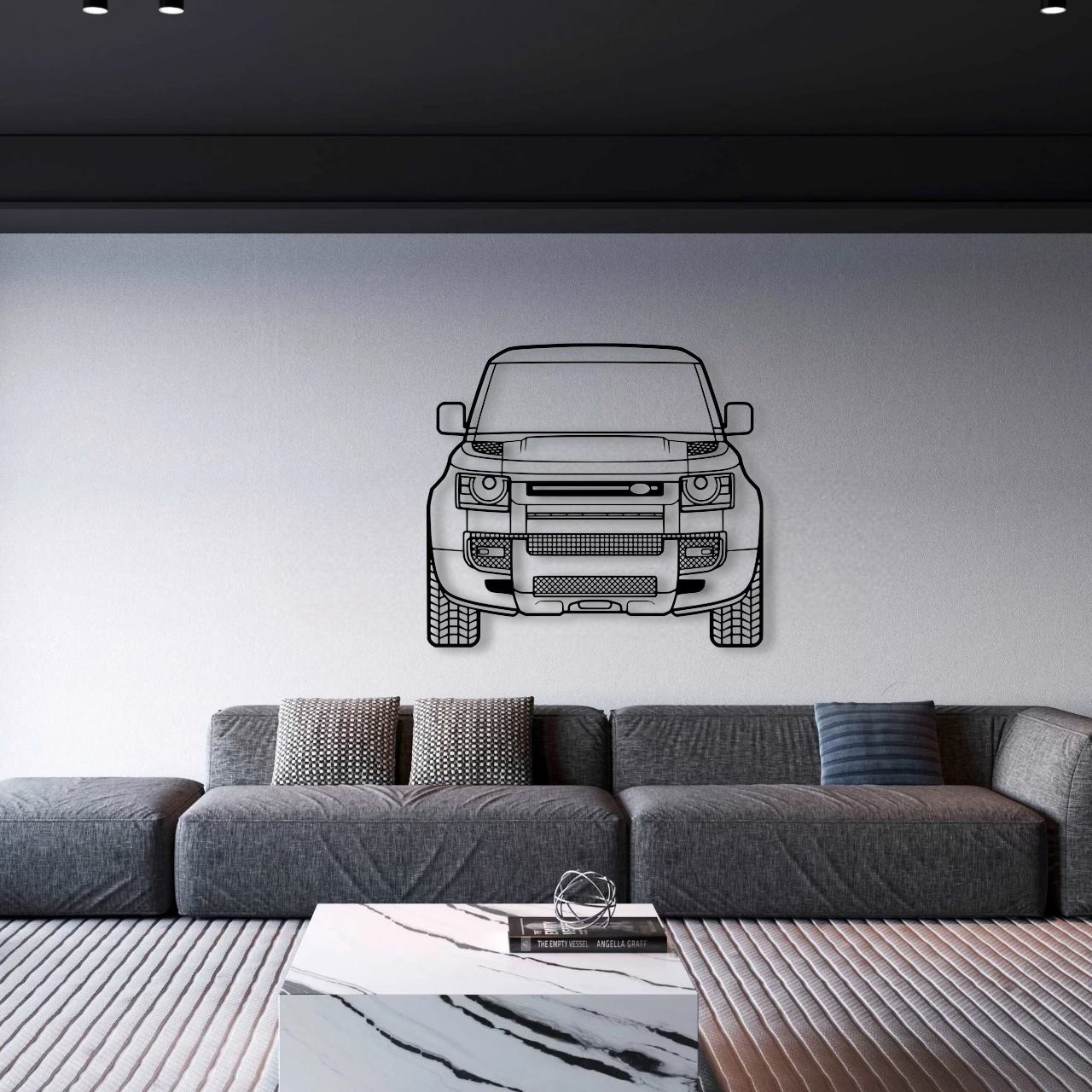 2020 Defender Front View Metal Wall Art - DopeCars