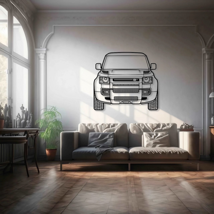 2020 Defender Front View Metal Wall Art - DopeCars