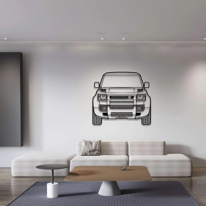 2020 Defender Front View Metal Wall Art - DopeCars