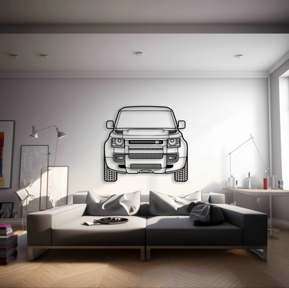 2020 Defender Front View Metal Wall Art - DopeCars