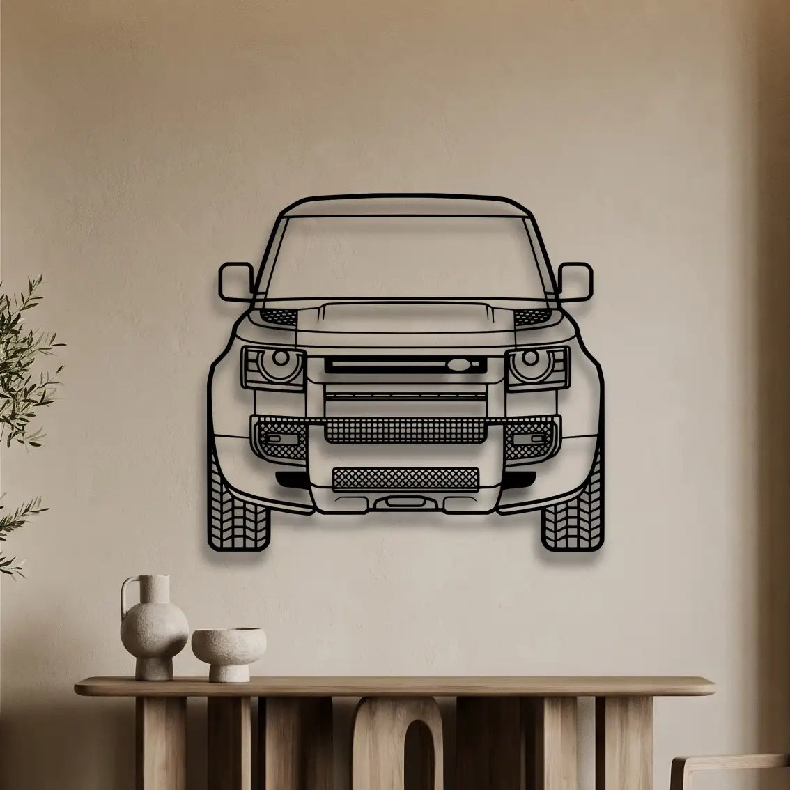 2020 Defender Front View Metal Wall Art - DopeCars
