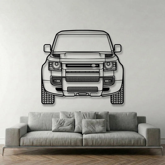 2020 Defender Front View Metal Wall Art