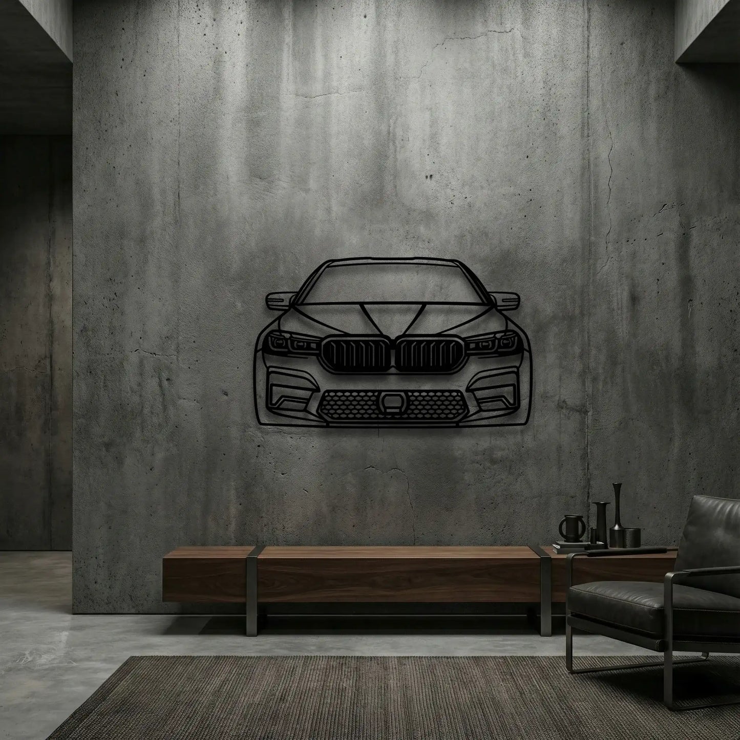 2021 M5 Competition Front View Metal Wall Art