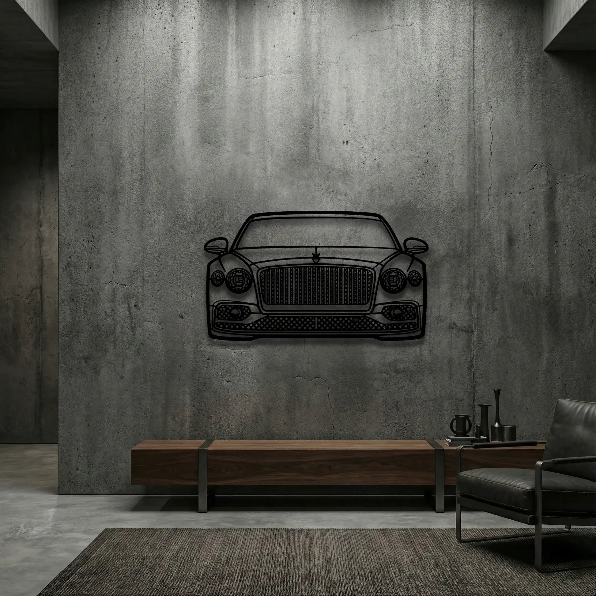 2023 Flying Spur Front View Metal Wall Art