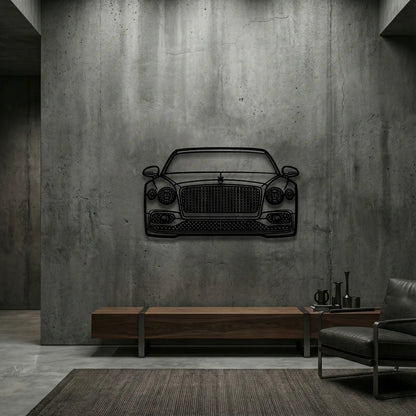 2023 Flying Spur Front View Metal Wall Art