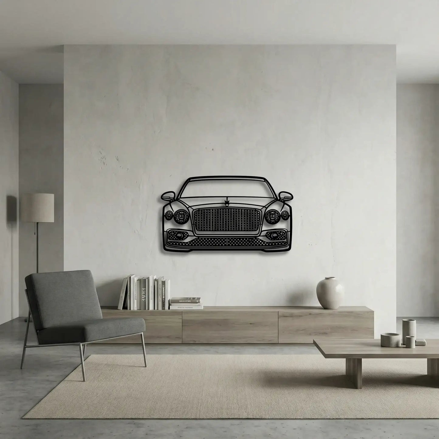 2023 Flying Spur Front View Metal Wall Art