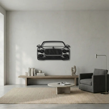 2023 Flying Spur Front View Metal Wall Art