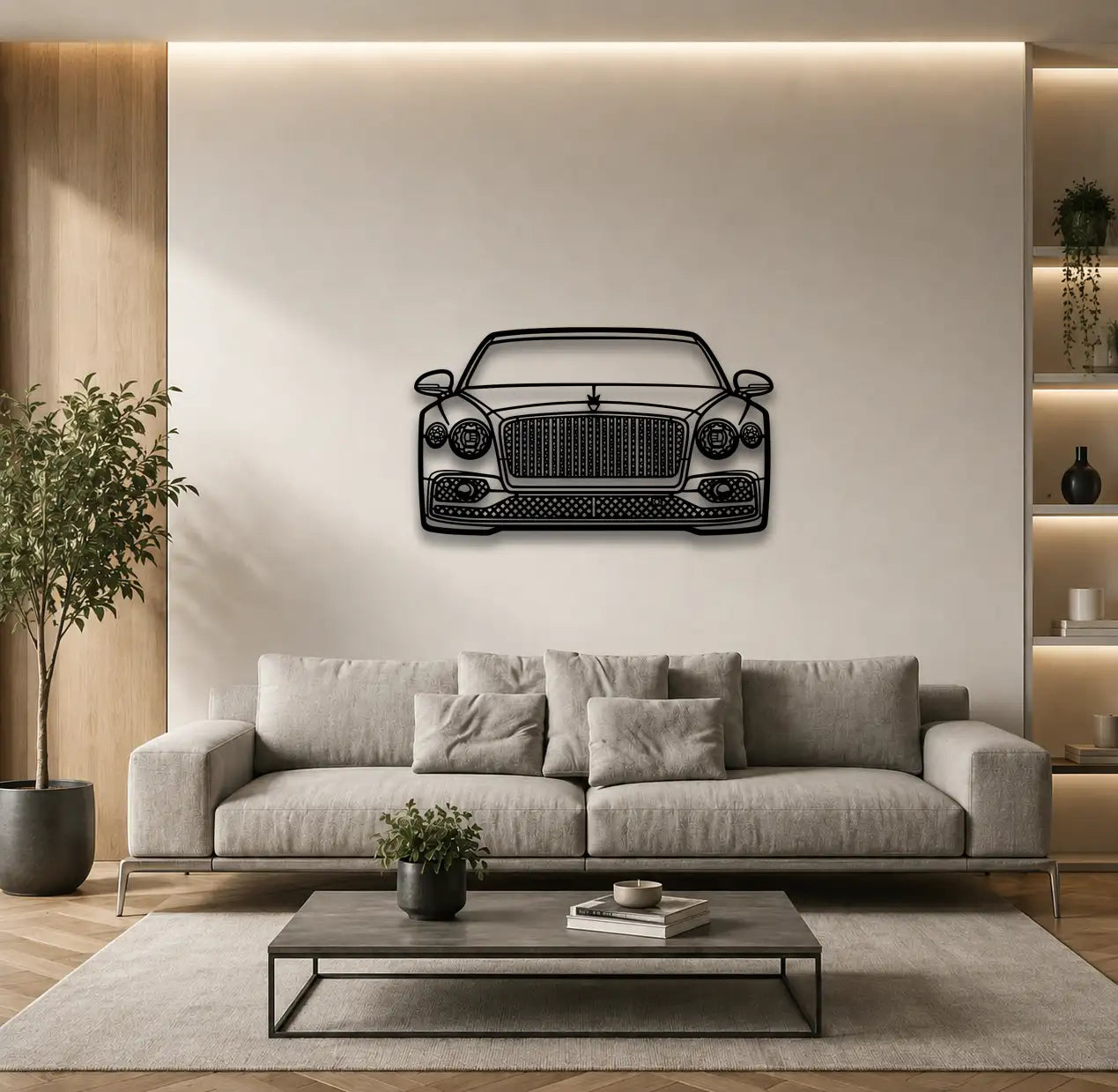2023 Flying Spur Front View Metal Wall Art - DopeCars