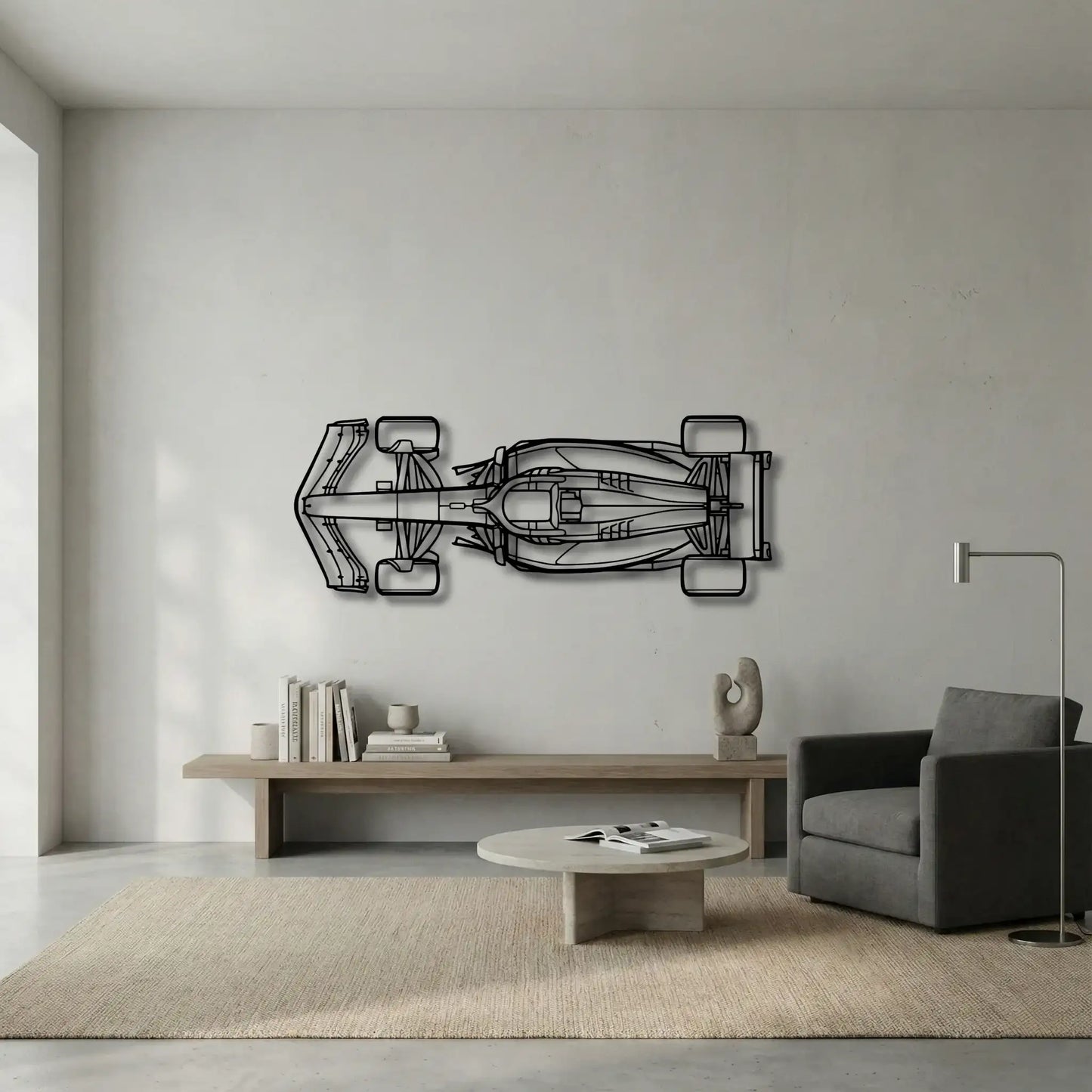 F1 Top View Metal Wall Art