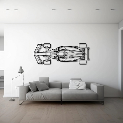 F1 Top View Metal Wall Art - DopeCars