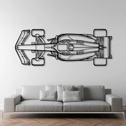F1 Top View Metal Wall Art - DopeCars