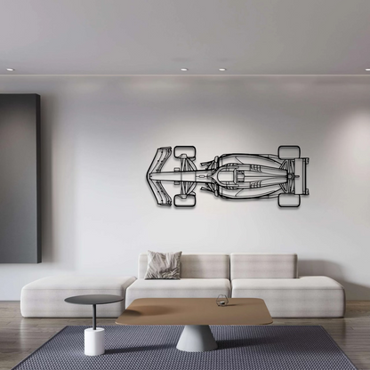 F1 Top View Metal Wall Art - DopeCars