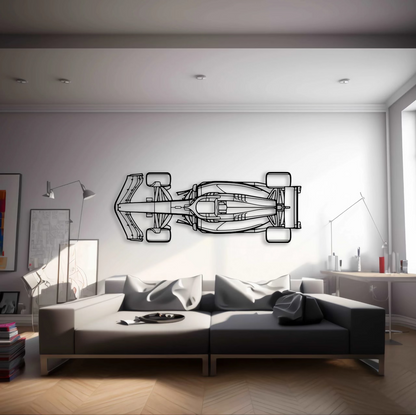 F1 Top View Metal Wall Art - DopeCars