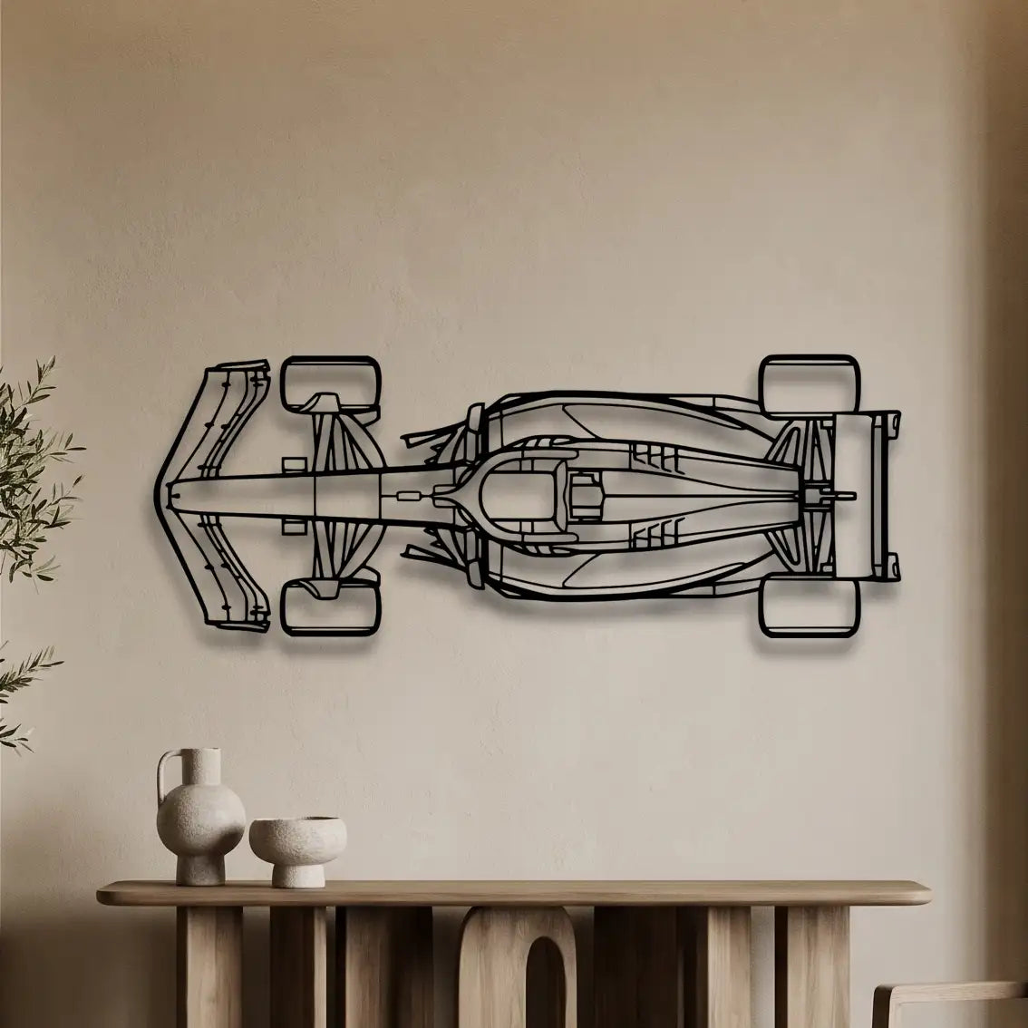 F1 Top View Metal Wall Art - DopeCars