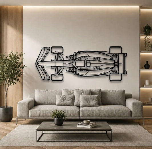 F1 Top View Metal Wall Art
