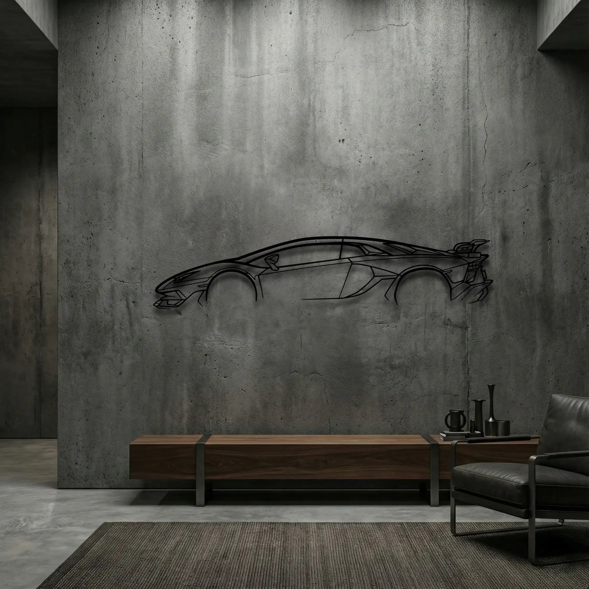Lamborghini Aventador SVJ Metal Wall Art