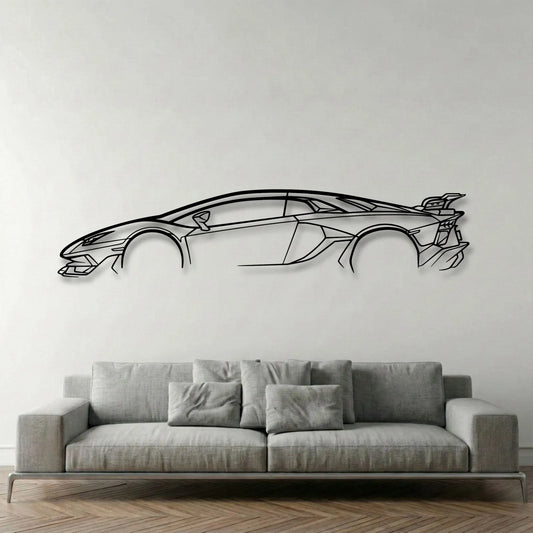 Lamborghini Aventador SVJ Metal Wall Art - DopeCars