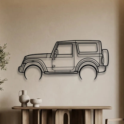 Mahindra Thar 3 Door Metal Wall Art - DopeCars