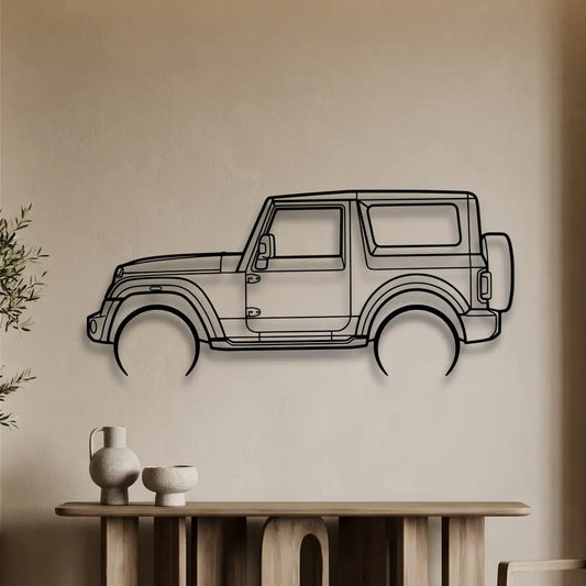 Mahindra Thar 3 Door Metal Wall Art