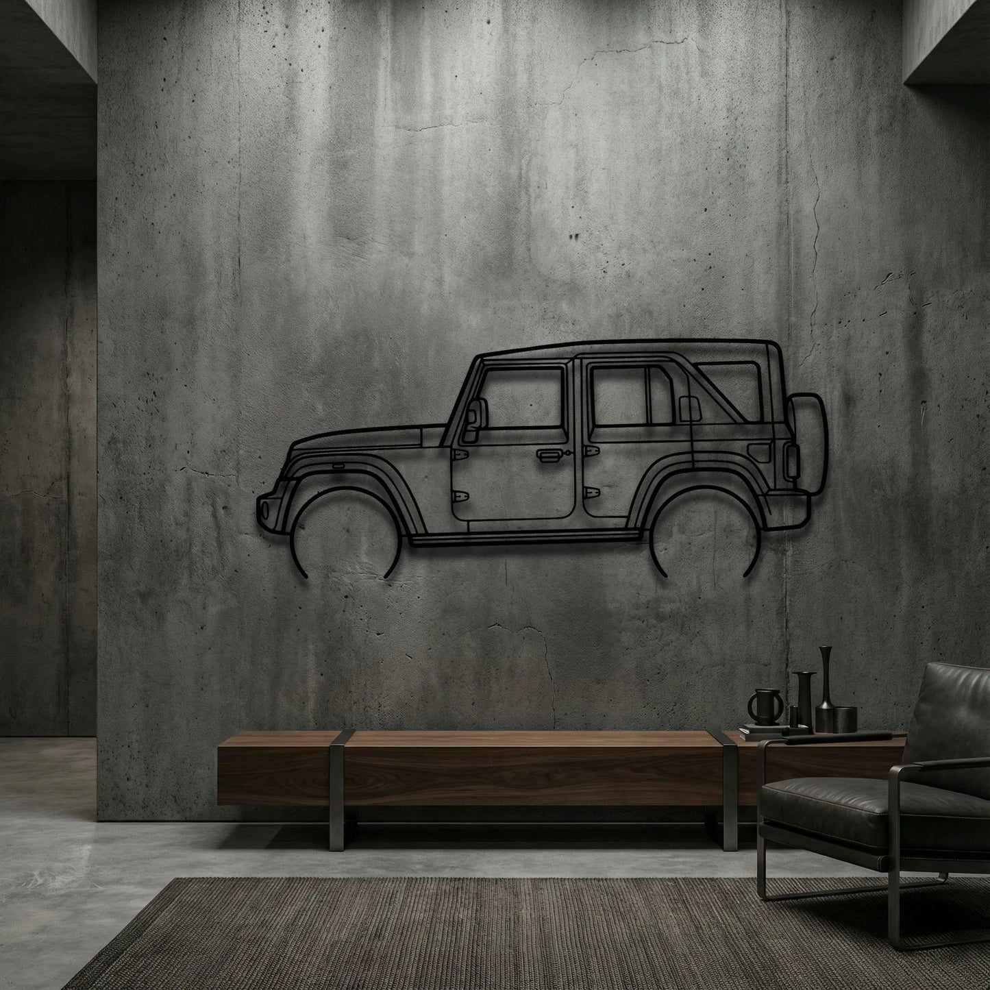 Mahindra Thar ROXX Door Metal Wall Art - DopeCars