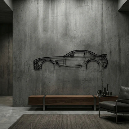 Mercedes-Benz SLS AMG Black Series Metal Wall Art