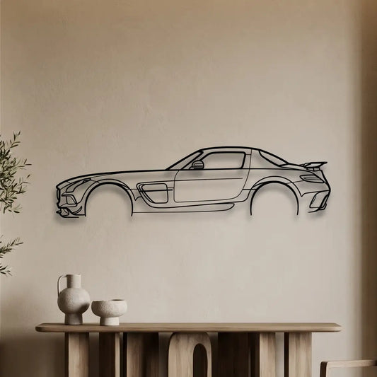 Mercedes-Benz SLS AMG Black Series Metal Wall Art - DopeCars