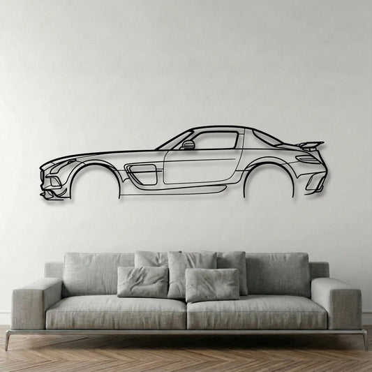 Mercedes-Benz SLS AMG Black Series Metal Wall Art - DopeCars