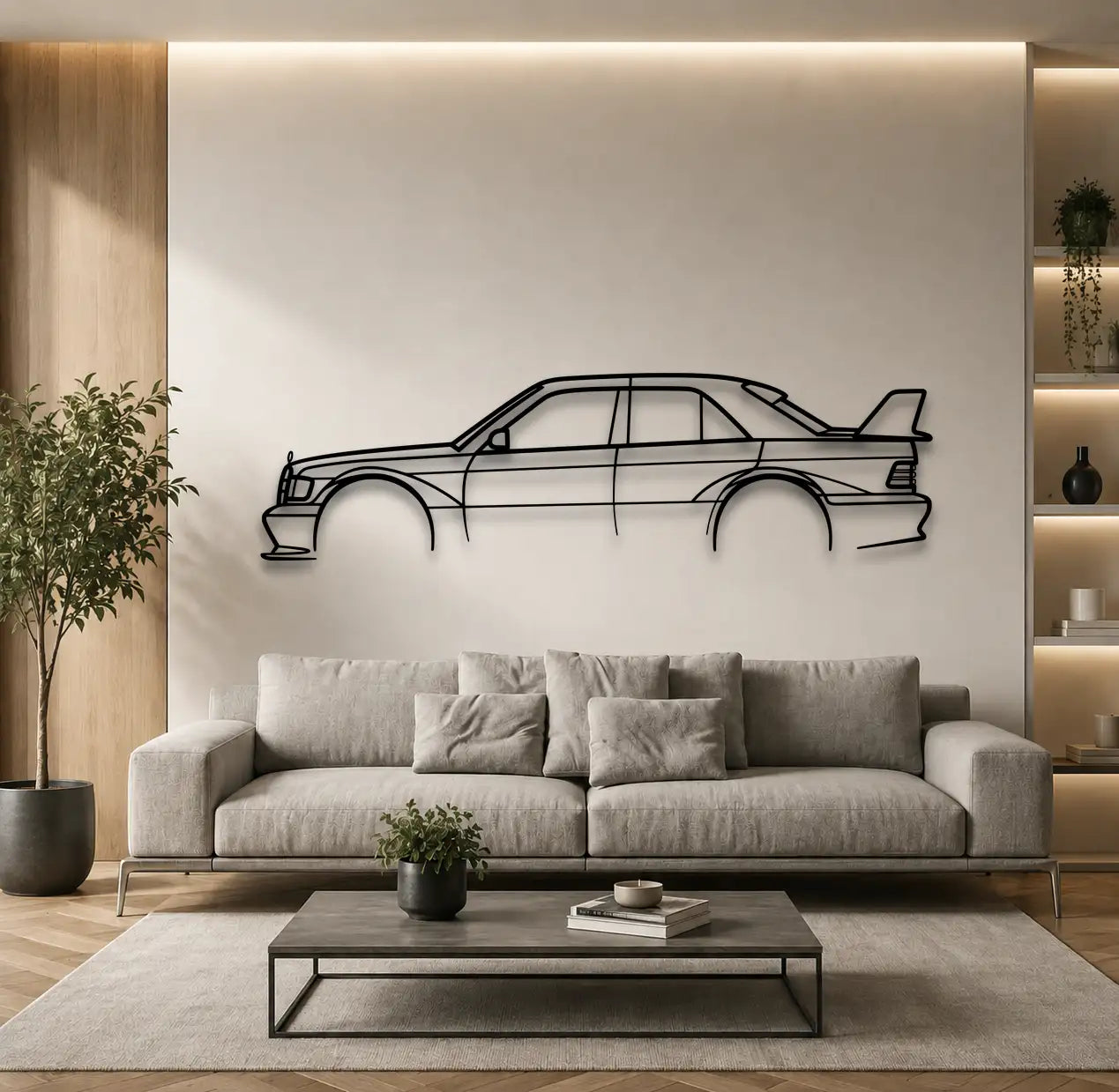 Mercedes 190 EVO 2 Metal Wall Art - DopeCars