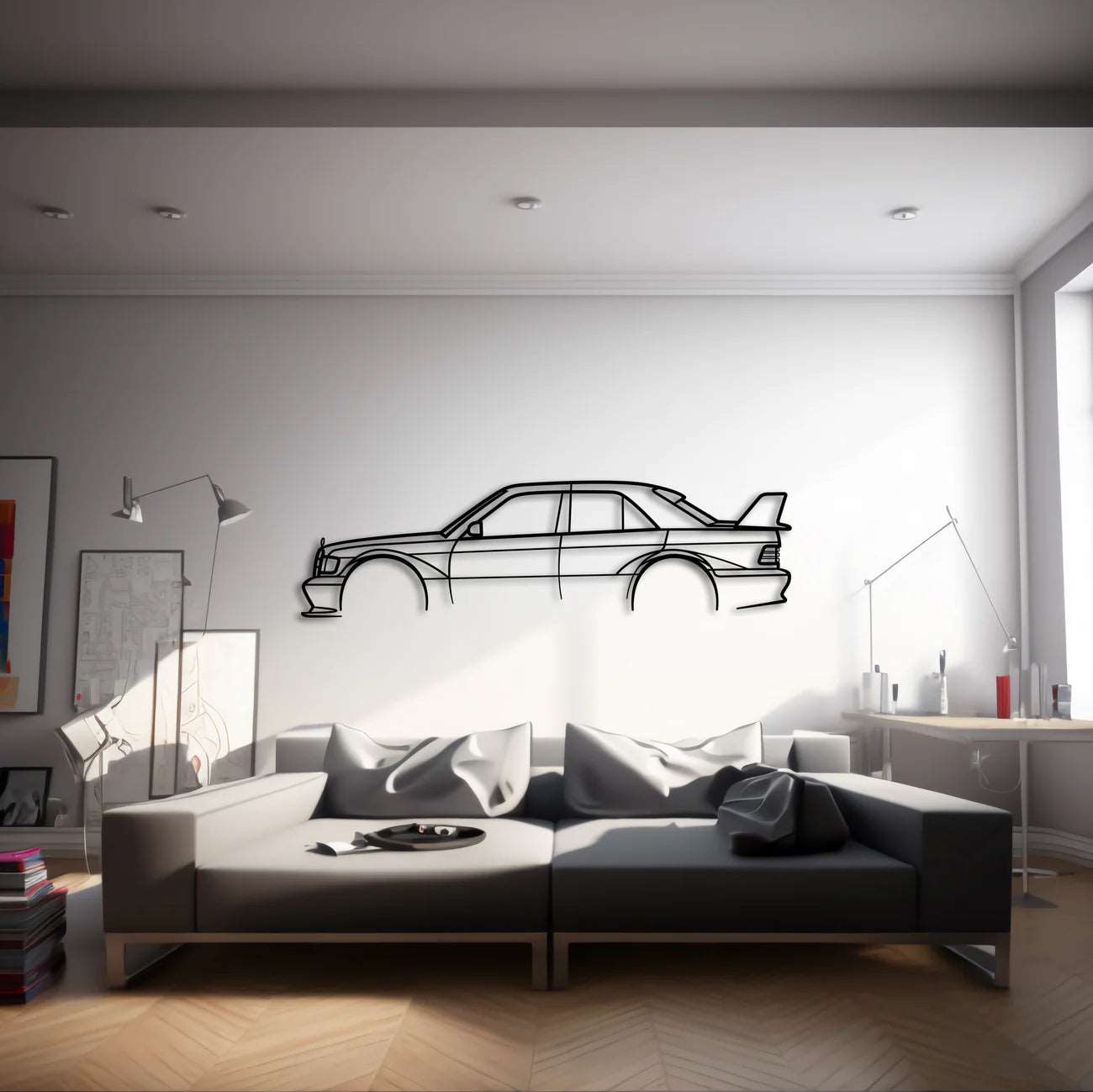 MERCEDES 190 EVO 2 METAL WALL ART - DopeCars