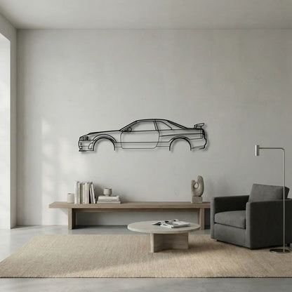 Nissan R34 Metal Wall Art