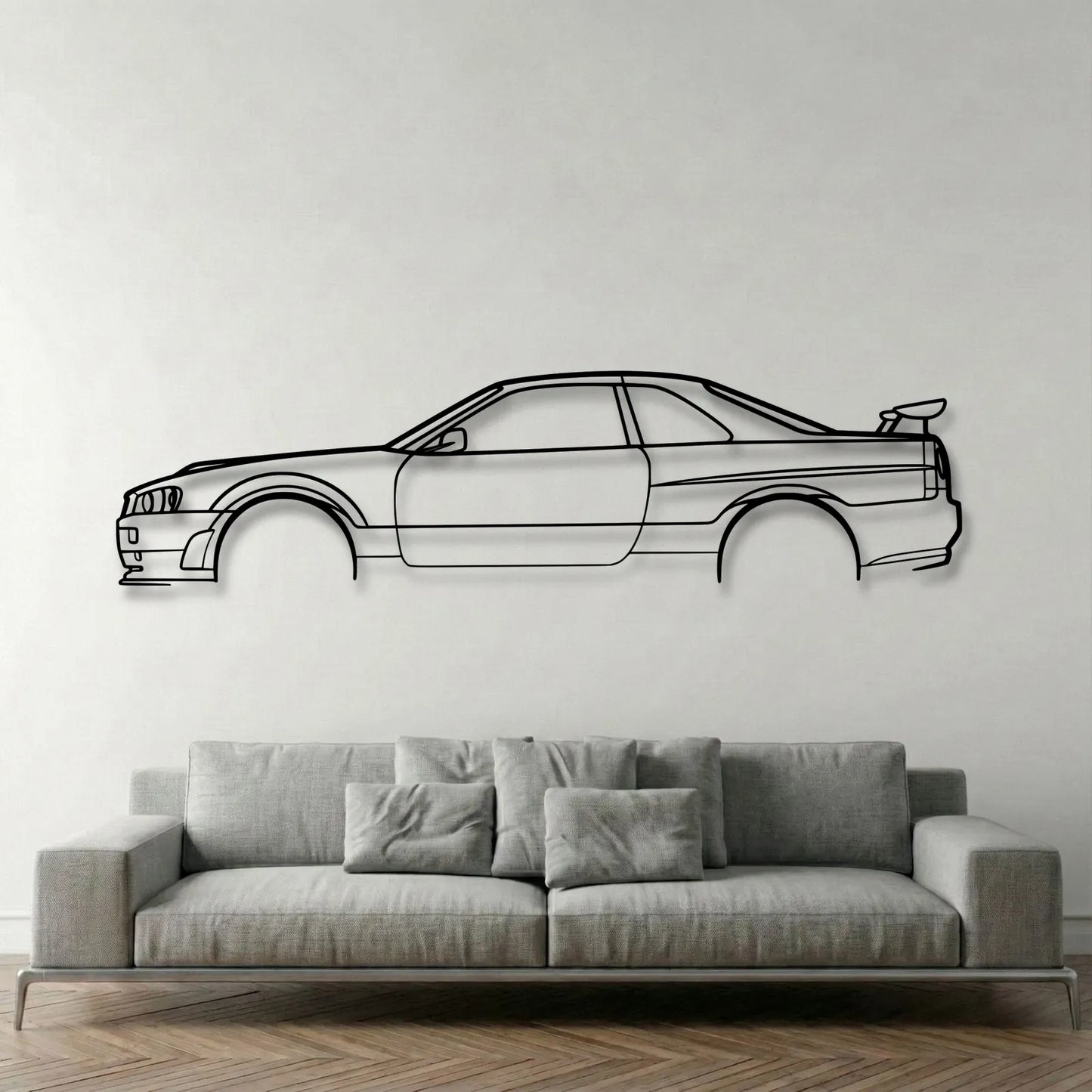 Nissan R34 Metal Wall Art - DopeCars